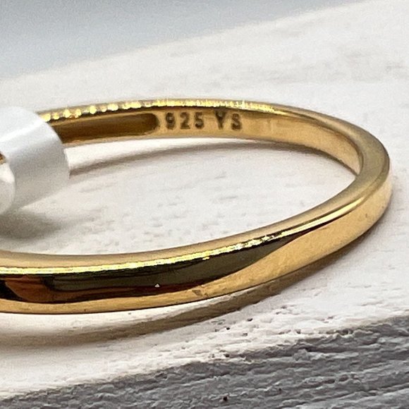 3 Stone Genuine Green Oval Onyx Ring Sterling Silver Vermeil Size 9.25 NWT - Picture 7 of 10